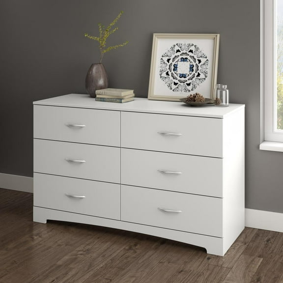 South Shore Furniture South Shore Step One 6-Drawer Double Dresser, Pure White