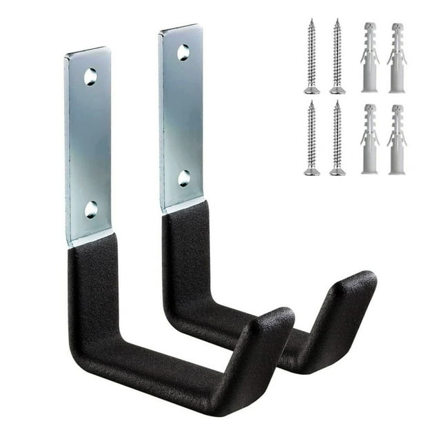 Heavy Duty Steel Garage Storage Hooks Wall Mount Utility Hooks for Tools Ladders Bikes Organize Garage Basement Shop 1-Pack