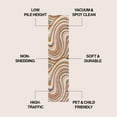 thumbnail image 4 of JONATHAN Y DAZZLE 2 x 8 Runner Rug, Flow Abstract Swirl - Red/Beige/Blue, DZC100B-28, 4 of 6