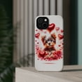 thumbnail image 4 of DistinctInk Tough Case for Apple iPhone 13 MINI (5.4" Screen), Compatible with MagSafe Charging - Valentine's Day Yorkshire Terrier Puppy, 4 of 6