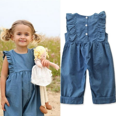 

Leutsin Kids Infant Baby Girls Overalls Loose Pants Romper Jumpsuit Outfits Clothes