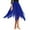 Blue, variant on YONGHS Women's Asymmetrical Chiffon Handkerchief Ballet Lyrical High Low Dance Skate Tutu Skirt Rose One_Size