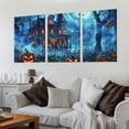 thumbnail image 2 of Ullo0ord Pumpkin Lantern Ancient Tree Scene Halloween Poster decorative painting canvas wall art poster modern home living room bedroom decoration poster (24x36inch-No Framed), 2 of 4