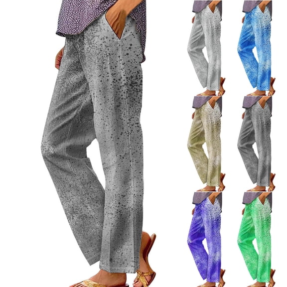 Dxzfnsa Wide Leg Pants Woman Yoga Pants with Pockets Stretch Loose Casual Lounge Sweatpants Petite/Regular/Tall L-4XL