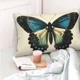 thumbnail image 4 of Kdxio Cotton Pillow Cases 20"x30" Pillowcases,Soft and Breathable Bedroom Pillow Cases-Blue Black Butterfly Art-No Pillow Core, 4 of 5