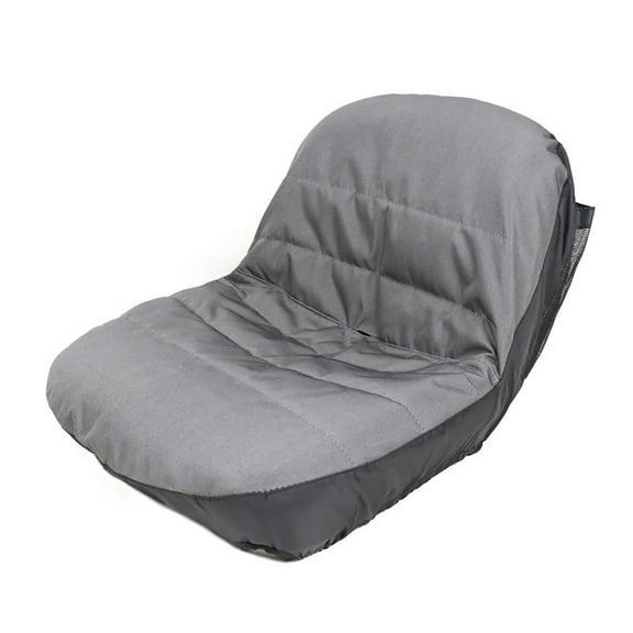 600D Polyester Oxford Tractor Seat Cover with Pockets & Non-Skid Surface for John Deere & Husqvarna, Mowing Convenience
