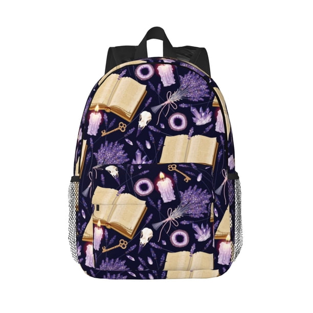 Easygdp Lavender Flowers Mochila Ligera de 15 Pulgadas para Estudiantes, Mochila Cómoda para la Escuela y Viajes, Correas Ajustables