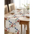 thumbnail image 3 of Burlap Table Runner 90 Inches Long, Retro Blueberry Cherry Flowers Leaves Non-Slip Kitchen Table Runners for Dining Room Everyday Use Party Table Decorations Spring Summer Plants, 3 of 9