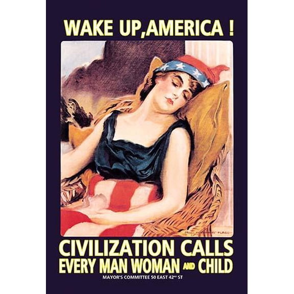 Wake Up, America! Museum quality giclee print canvas wrap(20" x 30")