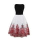 thumbnail image 5 of Vestido Vintage Rockabilly Estampados florales Sin formal Fit Blanco Rojo 2XL Colco vestido vintage para mujer, 5 of 8