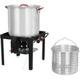 thumbnail image 2 of FOLDLIFE 80 Qt Seafood Boil Pot, Aluminum Crawfish Boiler with Steam/Boil Basket & Strainer, 0-10 PSI Regulator, 2 of 7