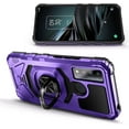 thumbnail image 6 of Nagebee Phone Case Compatible for TCL 20 XE / TCL 20XE with Tempered Glass Screen Protector (Full Coverage), Full-Body Protective [Military-Grade] Magnetic Car Mount Ring Holder Heavy-Duty (Purple), 6 of 6