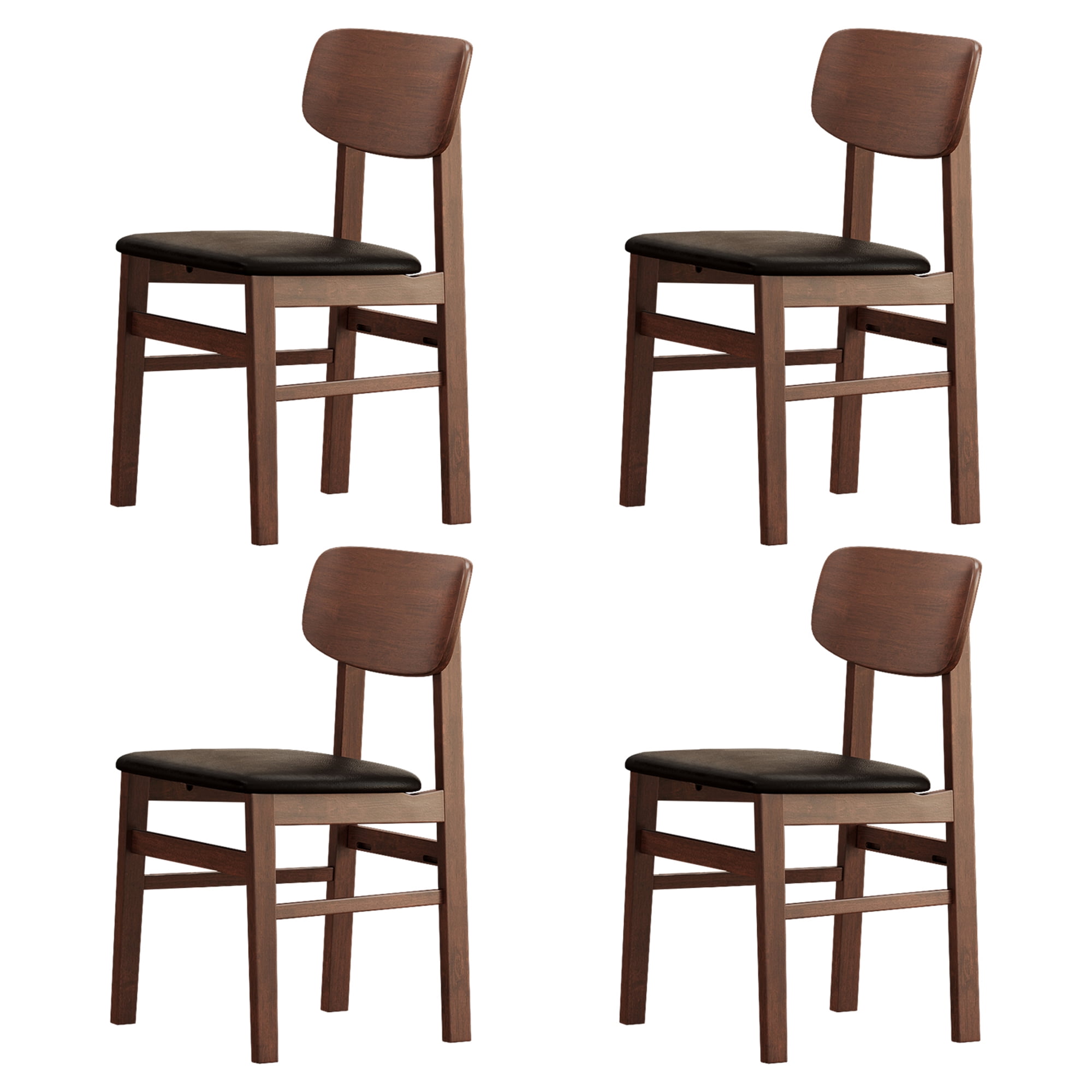 Kadyn 5 Pieces Dining Table Set, Kitchen Table Set, 1 Dining Table and 4 Chairs for Home, Antique Brown Kadyn 5 Pieces Dining Table Set, Kitchen Table Set, 1 Dining Table and 4 Chairs for Home, Antique Brown