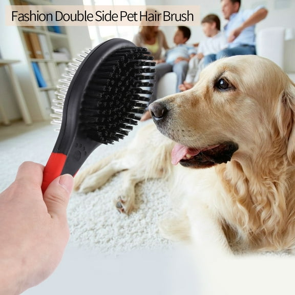 VBESTLIFE Dogs Brush Comb,2 Sizes Fashion Double Side Pet Cat Dog Puppy Comb Hair Shedding Removal Cleaning Brush Pet Hair Brush