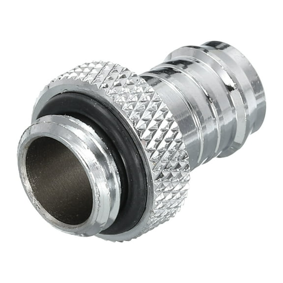 Barb Fittings Soft Tubing G1/4" to 3/8" OD 10mm ID Hose Fitting Adapter Silver Brass PC Water Cooling System