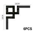 thumbnail image 3 of 6PCS 10CM Acrylic Mirror Wall Cabinet Diagonal Stickers Background Wall Decor, 3 of 7