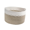 thumbnail image 4 of Cesta de lavandería tejida para baño, cesto de juguete para bebé, cesta organizadora decorativa plegable para zapatos, manta, juguetes, sábanas, bolso, 4 of 9