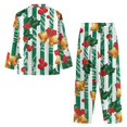 thumbnail image 4 of Renewold Xmas Ball Pine Cones Button Pajamas Pj Set of 2 Thermal Sleep Nightwear Lounge Sets Breathable Indoor Activities Tracksuit Outfits Women Christmas Pullover Tops Size M, 4 of 6