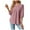 Pink, variant on DVKOVI Womens Trendy Tops Solid Color Lace Jacquard Half Sleeve Loose T Shirt V Neck Top Womens Summer Long Sleeve Tops Navy S