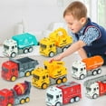 thumbnail image 3 of Fire Truck Toy Metal Cab, Fire Engine Truck with Lights and Siren Sounds, Working Water Pump and Ladder, Firetruck Toy for Toddlers Kids, 12", Orange, 3 of 3