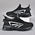 thumbnail image 6 of Men's Lightweight Breathable Shock-Absorbing Outdoor Sports Shoes with MD Cushioning System, Available in Black/Orange Styles, Suitable for Hiking, Running, Fitness - Low-Top Casual Sneakers, 6 of 9