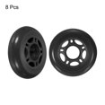 thumbnail image 3 of Uxcell 2.5" OD Inline Skate Wheels 82A Skate Replacement for Single Row Skate, Black 8 Pack, 3 of 5