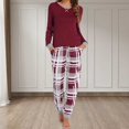 thumbnail image 2 of Weebloom Cute Pajamas for Women Long Sleeve Crew Neck Comfy With Pockets Cotton Womens Pajama Nightwear Xl, 2 of 9