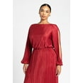 thumbnail image 3 of ELOQUII Women's Plus Size Plisse Open Sleeve Dress, 3 of 3