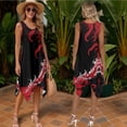 thumbnail image 3 of Psesaysky Red Octopus Sea Ocean Print Matching Couple Outfits Mens Tropical Aloha Shirts Plus Size Women Sleeveless Tank Sundress with Pockets Summer Beach Dress Cover up,S-5XL, 3 of 7