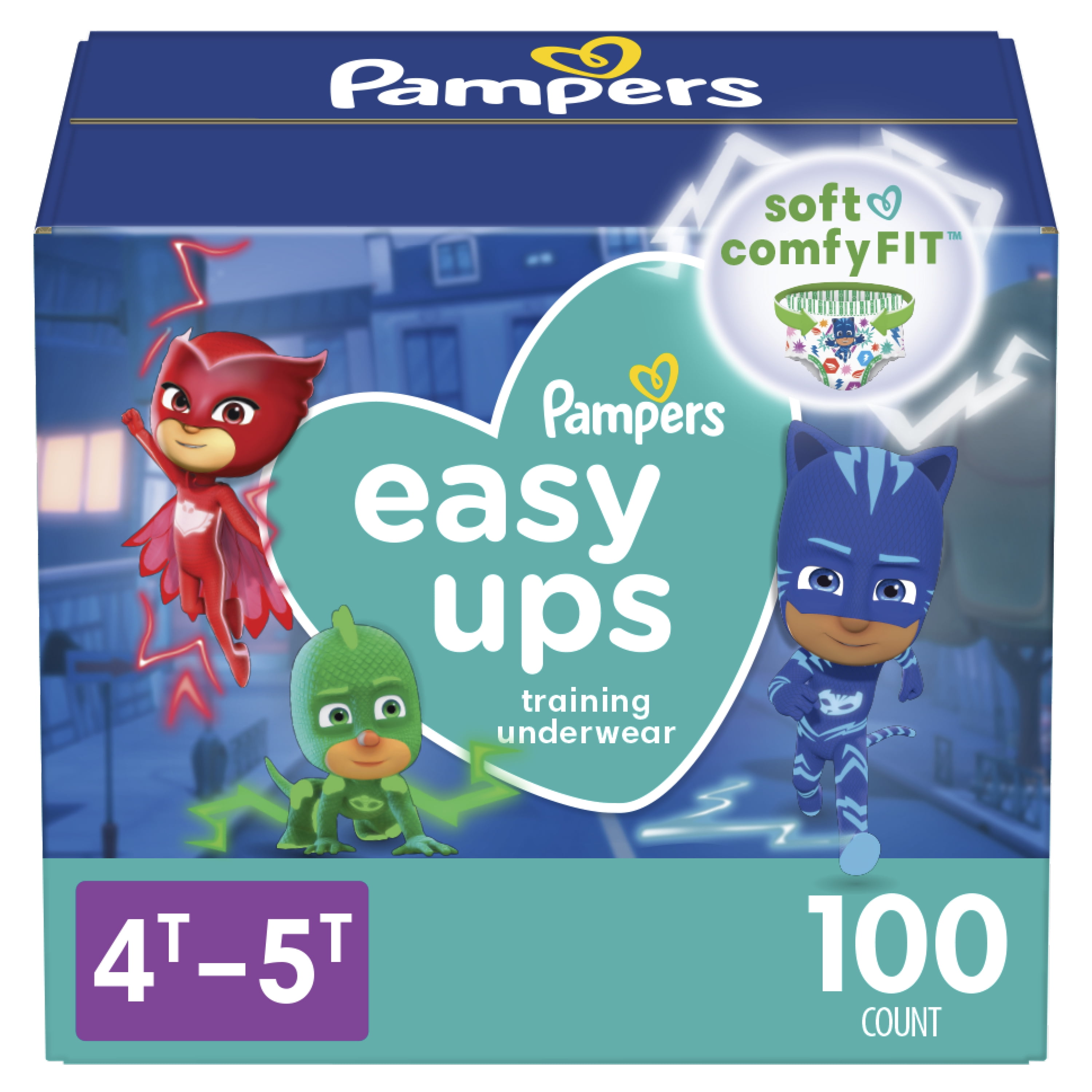 Pampers Easy Ups Training Underwear Boys, 4T-5T, 100 Ct - Walmart.com