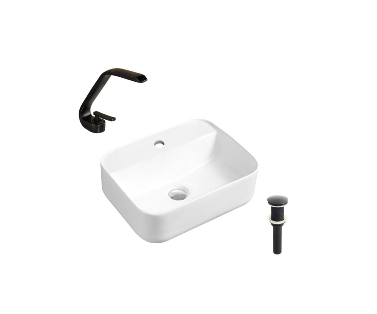 DROP Bath and Kitchen DR091309 Bathroom Vessel Sink Set