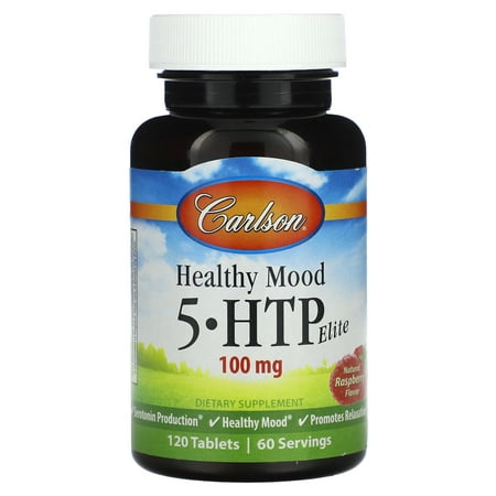 Carlson Healthy Mood, 5-HTP Elite, Natural Raspberry, 120 Tablets