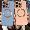thumbnail image 5 of Magnetic Case for iPhone 13 Pro Max Phone Case for Women, Cute Love Heart Soft Magsafe Case, Raised Full Camera Lens Protection for iPhone 13 Pro Max Phone Case Magsafe (6.7")- Pink, 5 of 13