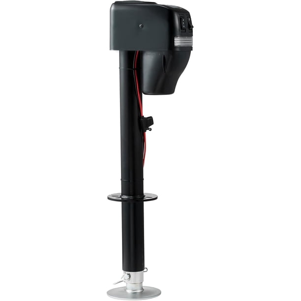 Yeshouse Gato de remolque eléctrico, gato de lengüeta eléctrico de alta resistencia con cubierta protectora impermeable y luz LED, para levantar remolques de RV, autocaravanas de viaje, utilitarios