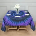thumbnail image 3 of Blue Purple Tie Dye Mandala Pattern Square Tablecloth,Waterproof Square Table Cover,Wipeable Spillproof Washable Table Cover for Home Kitchen Party Decor 60"x60"(152x152cm), 3 of 6