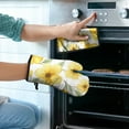 thumbnail image 2 of Pioneer Flower Kitchen Oven Mitt and Pot Holder Sets 4 Pcs for Baking, Cooking and Grilling, Heat Resistant Up To 392 °F, 2 of 7