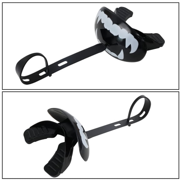 HLONK Mouth Guard with Strap Mouth Guard Sports Football Mouthpiece Protects Interior and Exterior of Mouth Allows Airflow Breathable Mouth Guard Football for Youth and Adults Black