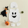 thumbnail image 2 of Infant Ghost Romper Bodysuit Halloween Costume Set With Hat And Shoes 0 18M, 2 of 9