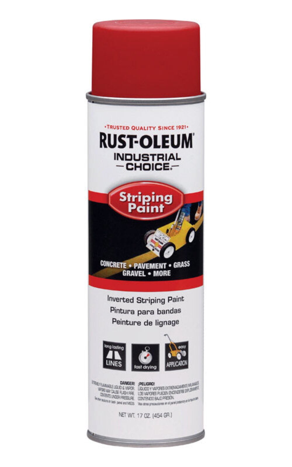 ⭐️RT-99338⭐️ Rust-Oleum Industrial Choice Striping Paint, 18 oz, Red, Solvent