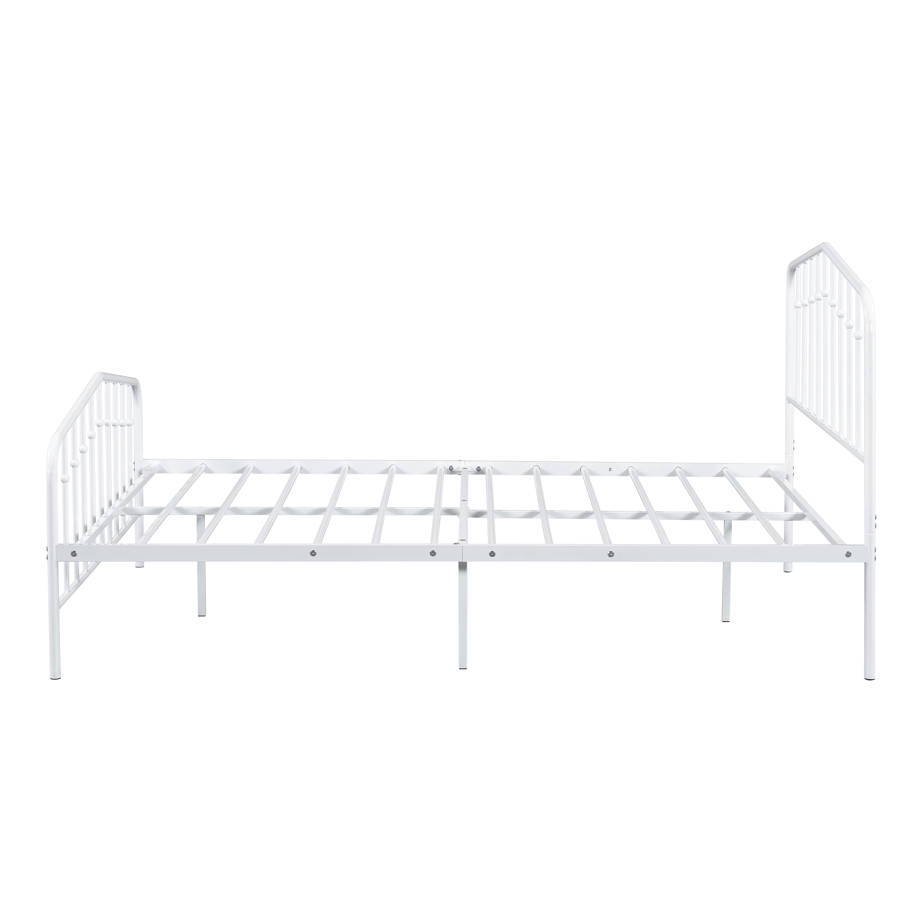Furniture of America Cristelle Metal White Full-size Platform Bed, Mattress Ready