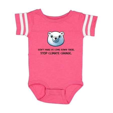 

Inktastic Don t Make Us Come Down There Stop Climate Change Polar Bear Gift Baby Boy or Baby Girl Bodysuit