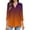 Orange, variant on Lindreshi Sweatshirts for Women Loose Fit Fashion Woman V Neck Three Quarter 3/4Sleeve T Shirt Printing Blouse Tops Sweatshirt