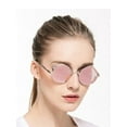 thumbnail image 3 of Hippie Retro Vintage Round Circle Sunglasses for Women Men Silver Blue, 3 of 8