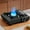 black, variant on YOPTOP Portable Butane Stove Single Gas Stove Camping and Backpacking Essential High Performance Double Wind Guard Aluminum Alloy and Safe,red,asshown