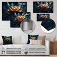 thumbnail image 4 of Designart "Sacred Lotus Floral Bloom Orange III" Floral Lotus Metal Art Living Room, 4 of 5