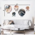 thumbnail image 4 of Designart "Pink Geode Exploration III" Abstract Marble Metal Wall Art Set of 5 Piece, 4 of 5