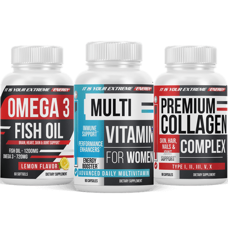 Acoola Women's Health Daily Pack -Women Multivitamin; Omega 3; Collagen