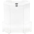 thumbnail image 4 of Donation Collection Office Suggestion Acrylic Ballot Box 9 x 8 inch with Display area of 8 x 3.75 inch comes with 2 business card size pockets and lock with set of keys clear, 4 of 4