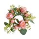 thumbnail image 3 of Candelabro con forma de corona y anillo para velas, decoración de guirnalda de flores artificiales, candelabro para bodas, fiestas, puertas de casa. Rosa, 3 of 9
