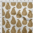 thumbnail image 4 of oneOone Georgette Viscose Light Brown Fabric Fruits Sewing Material Print Fabric By The Yard 42 Inch Wide, 4 of 6